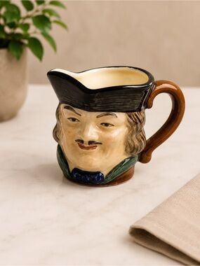 Vintage Toby Jug Creamer Pitcher Man Face Character Collectible Decor‎